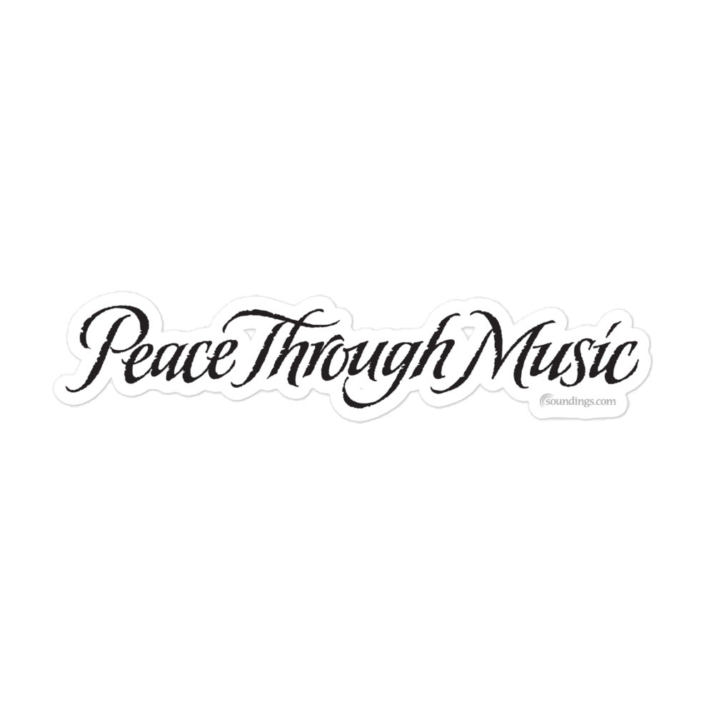 5" sticker - PEACE THROUGH MUSIC